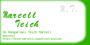 marcell teich business card